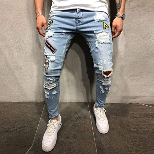 Men Jeans Relaxed fit Cotton Hip Hop Loose Work Long Trousers Jeans Pants Wide Leg Trousers Pants Mens Jeans Mens