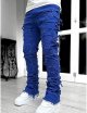 Men's Regular Fit Comfort Jean Pure Colour Jean with Zipper Pocket Jean Trouser Solid Fashion Jean Men Jeans Big