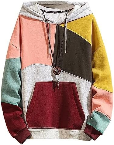 Hoodies for Men & Woman Pullover, Mens Fashion Hip-Hop Hooded Sweatshirt Casual Long Sleeve