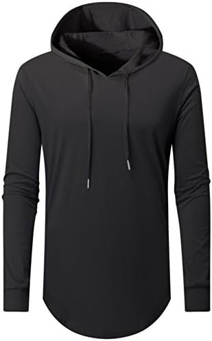 Men's Longline Pullover Hoodies Shirts