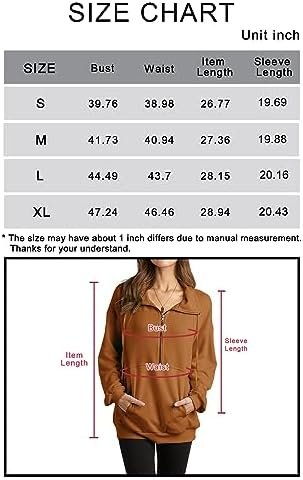 Women's Casual Long Sleeve Lapel Zipper Sweatshirt Drawstring Loose Pullover Tops