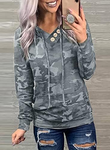 Women's Casual Long Sleeve Hoodies Sweatshirts Drawstring Pullover Tunic Tops With Pockets