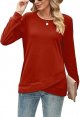 Sweatshirts for Women Long Sleeve Shirts Tulip Hem Fall Tops