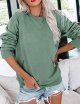 Sweatshirt for Women Long Sleeve Sweatshirt Casual Solid Pullover Loose Fit Sweatshirt with Pocket