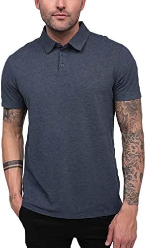 Polo Shirts for Men - Comfortable Fit Collared Shirt Men S - 4XL Fitted Short Sleeve Classic Golf Shirts