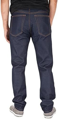 Mens 12 oz Raw Denim Pants Classic Straight Rigid Jeans