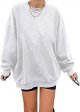 Womens Vintage Basic Oversized Long Tunic Sweatshirts Pullover Tops