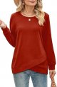 Sweatshirts for Women Long Sleeve Shirts Tulip Hem Fall Tops