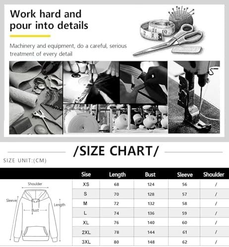 Hoodies for Men & Woman Pullover, Mens Fashion Hip-Hop Hooded Sweatshirt Casual Long Sleeve