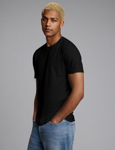 Mens Tshirt Plain, Relaxed Fitted Basic T Shirts