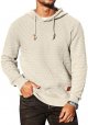 Men's Hooded Sweatshirt Hoddie Solid Knitted Pullover Long Sleeve Casual Sweater