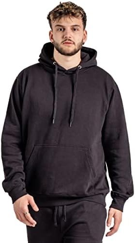 Men's Hooded Sweatshirt Plain Blank Casual Soft Brushed Hoodie