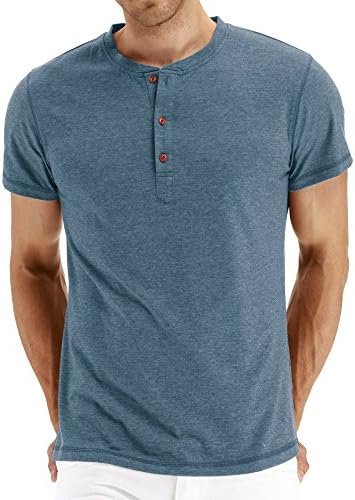 Mens Fashion Casual Front Placket Basic Long/Short Sleeve T-Shirts