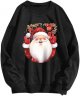 Christmas Men's Graphic Print Pullover Hoodie | Festive No Hood Sweatshirt Sweat Jacket Men