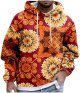 Men African Wind Long Sleeve Prints Warm Hoodie Pullover Tops Sweat Slipper Size 13