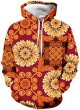 Men African Wind Long Sleeve Prints Warm Hoodie Pullover Tops Sweat Slipper Size 13