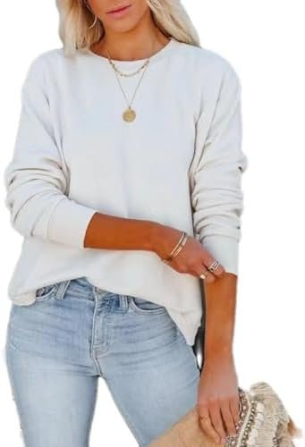 Women's Casual Long Sleeve Sweatshirt Loose Flowy Lightweight Pullover Sweatshirts Tops