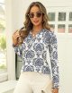 Women's Long Sleeve Blouses Dressy Casual Fall Winter V Neck Tunic Tops Button Shirts