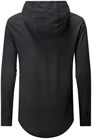 Men's Longline Pullover Hoodies Shirts