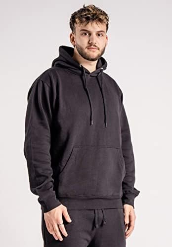 Men's Hooded Sweatshirt Plain Blank Casual Soft Brushed Hoodie