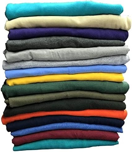 12 Pack Plus Size Men's Cotton T-Shirt Bulk Big & Tall Short Sleeve Lightweight Premium Fitted Classic Tees