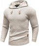 Men's Hooded Sweatshirt Hoddie Solid Knitted Pullover Long Sleeve Casual Sweater