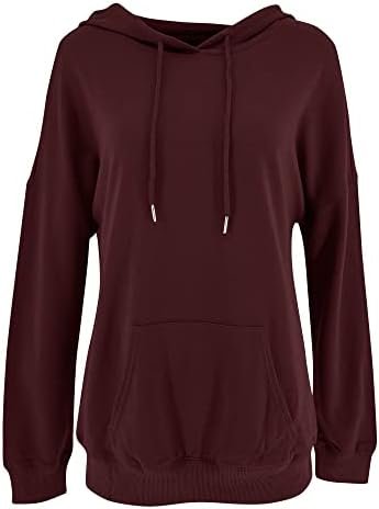 Women's Long Sleeve Fashion Pocket Hoodies Casual Pullover Tops